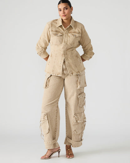 DUO Cafe Au Lait Women's Utility Cargo Pants
