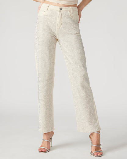 JESSE White Women's Rhinestone Studded Jeans