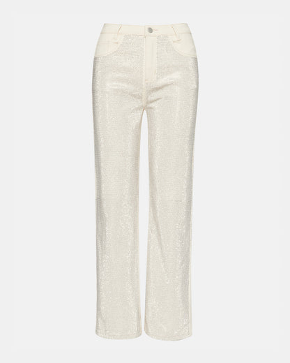 JESSE White Women's Rhinestone Studded Jeans