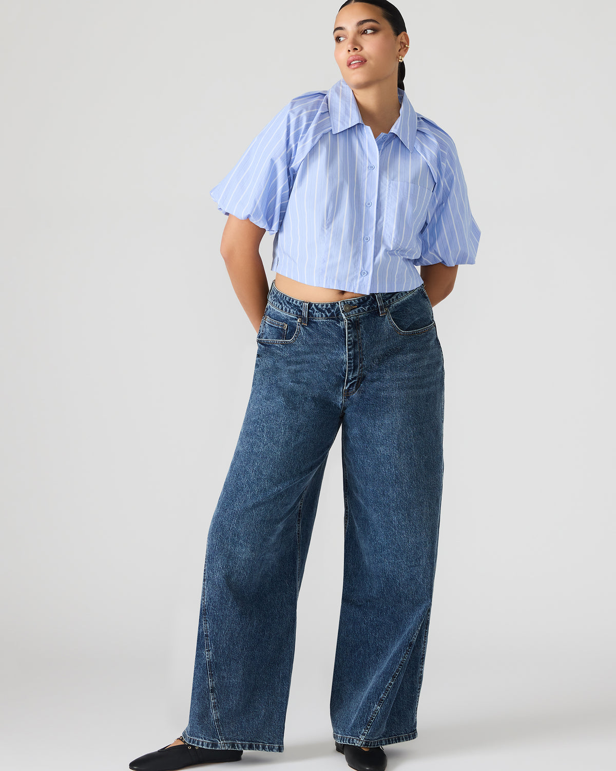 RORI Dark Navy Straight-Leg Denim Women's Bottoms