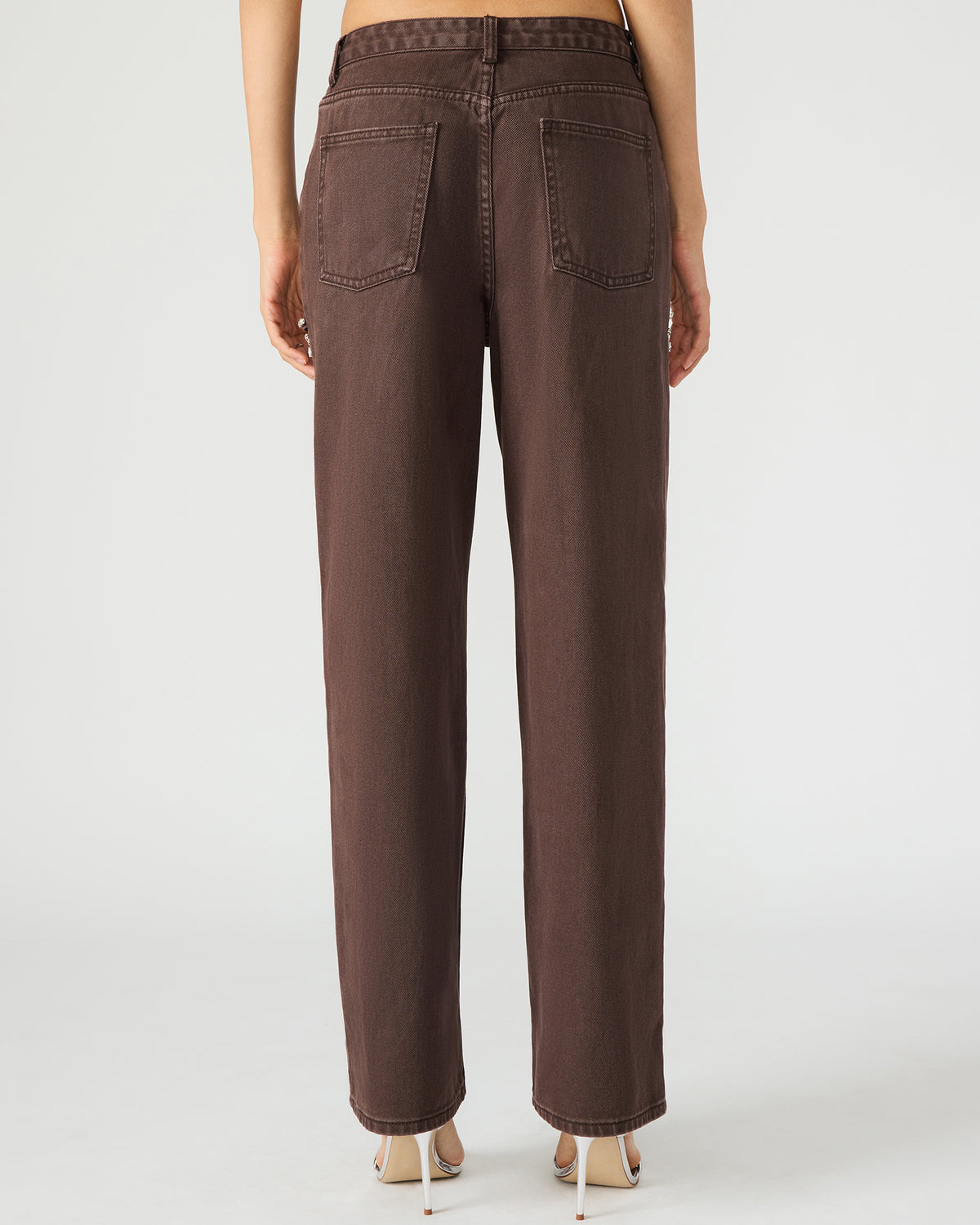 TAYLOR Jean Cocoa Brown Women's Cutout Jeans