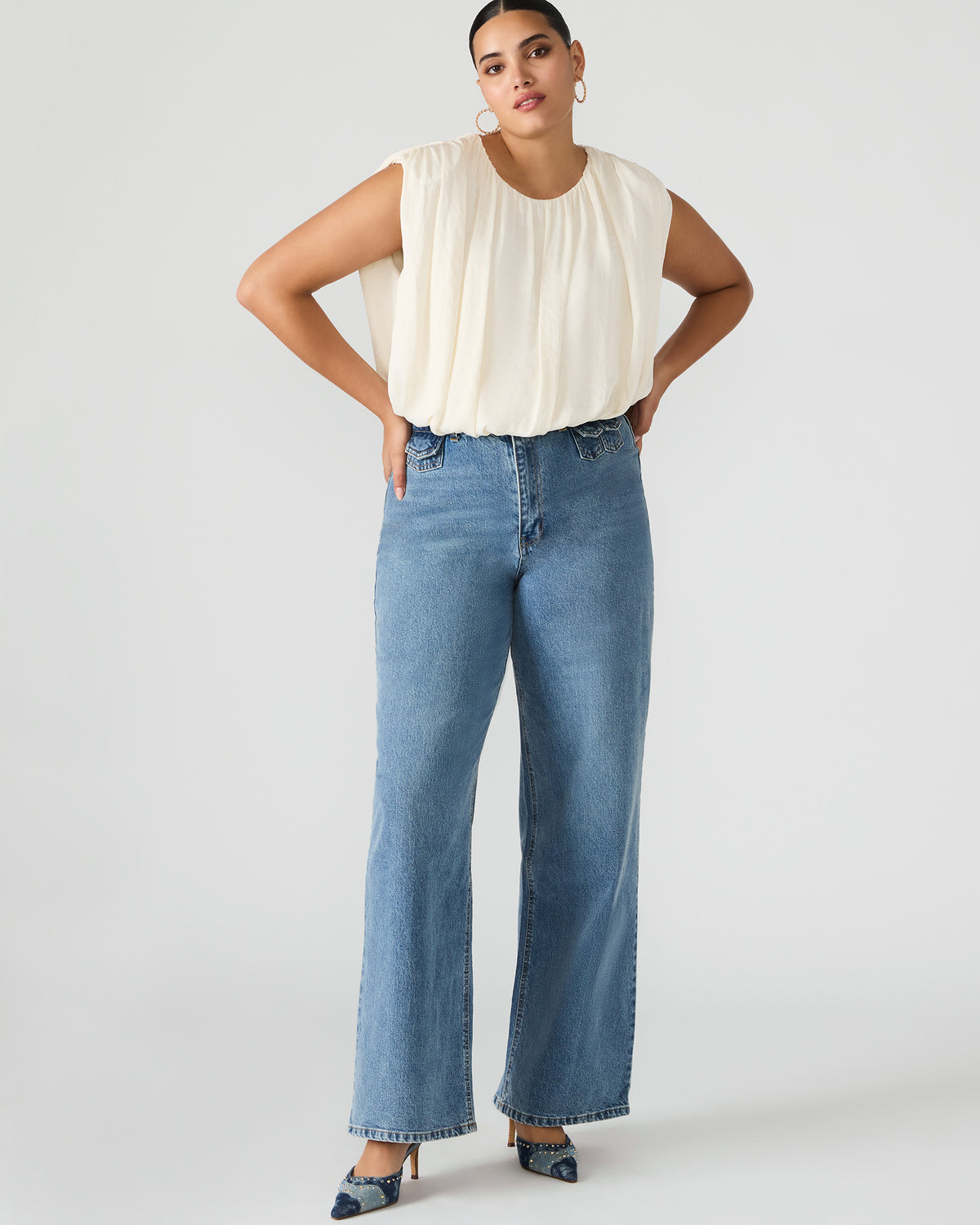 GERALDINE Forever Blue Denim Straight-Leg Women's Jeans