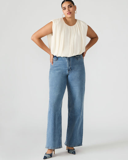 GERALDINE Forever Blue Denim Straight-Leg Women's Jeans