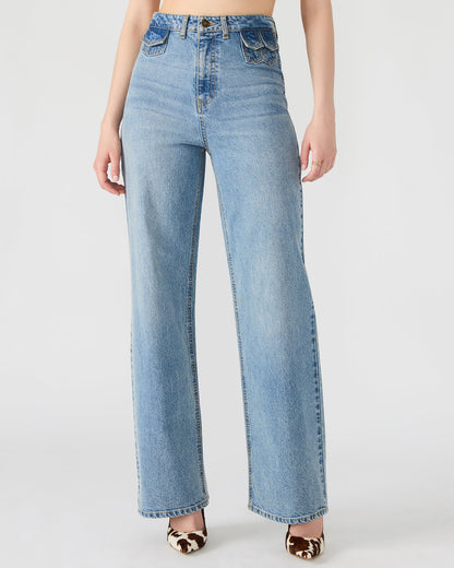GERALDINE Forever Blue Denim Straight-Leg Women's Jeans