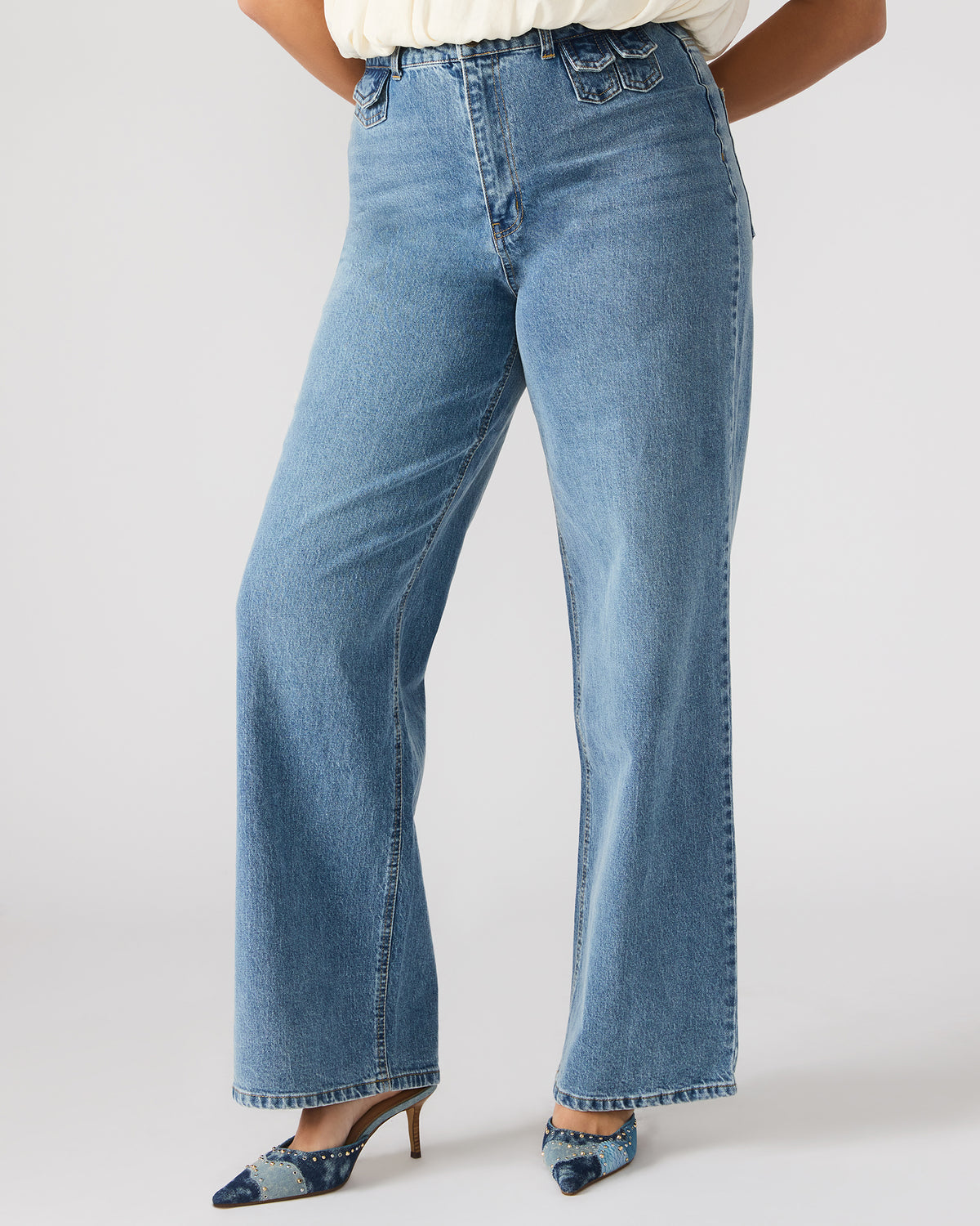 GERALDINE Forever Blue Denim Straight-Leg Women's Jeans