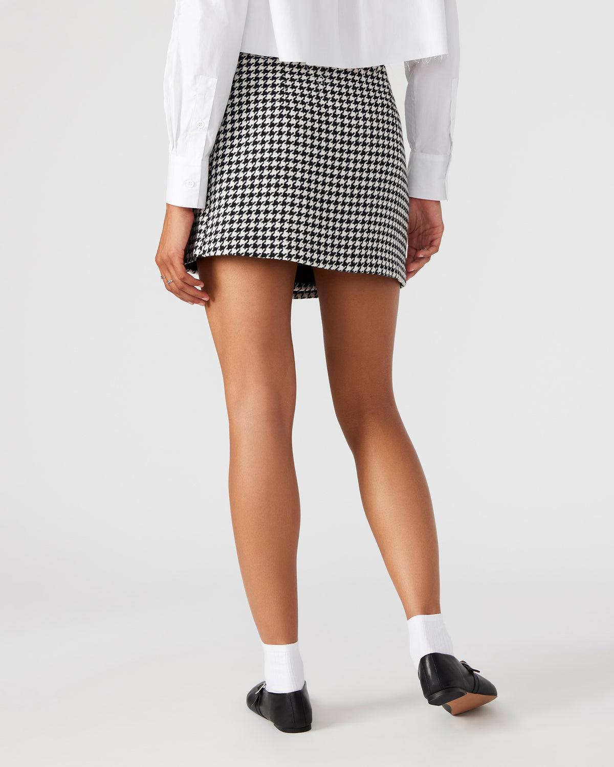 LEON Black/White Women's Wrap Mini Skirt
