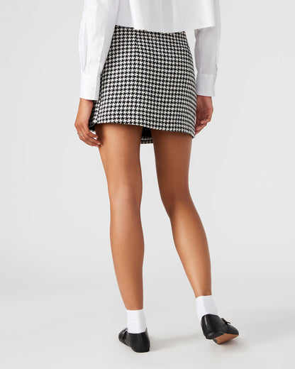 LEON Black/White Women's Wrap Mini Skirt