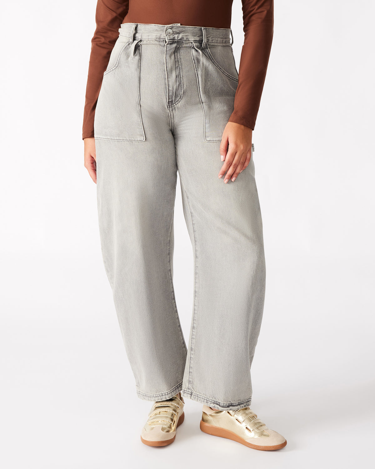 HANSEN Pant Light Grey | Women's Barrel Leg Pants