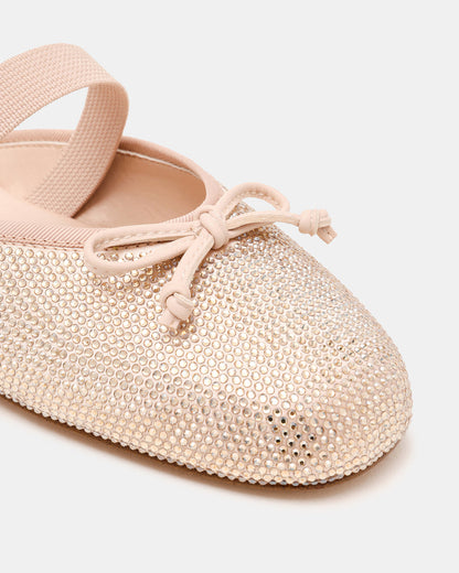CUTESY Rhinestone Slip-On Ballet Mule Women's Flat